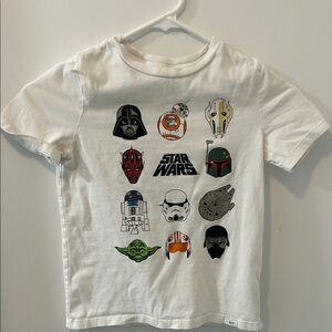 Star Wars Kids White Tee with Iconic Characters